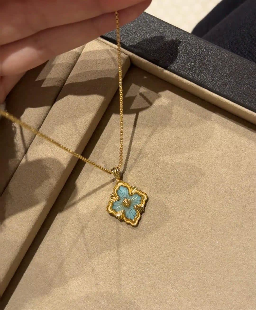 Van Cleef & Arpels Alhambra Gold and Enamel Flower Necklace
